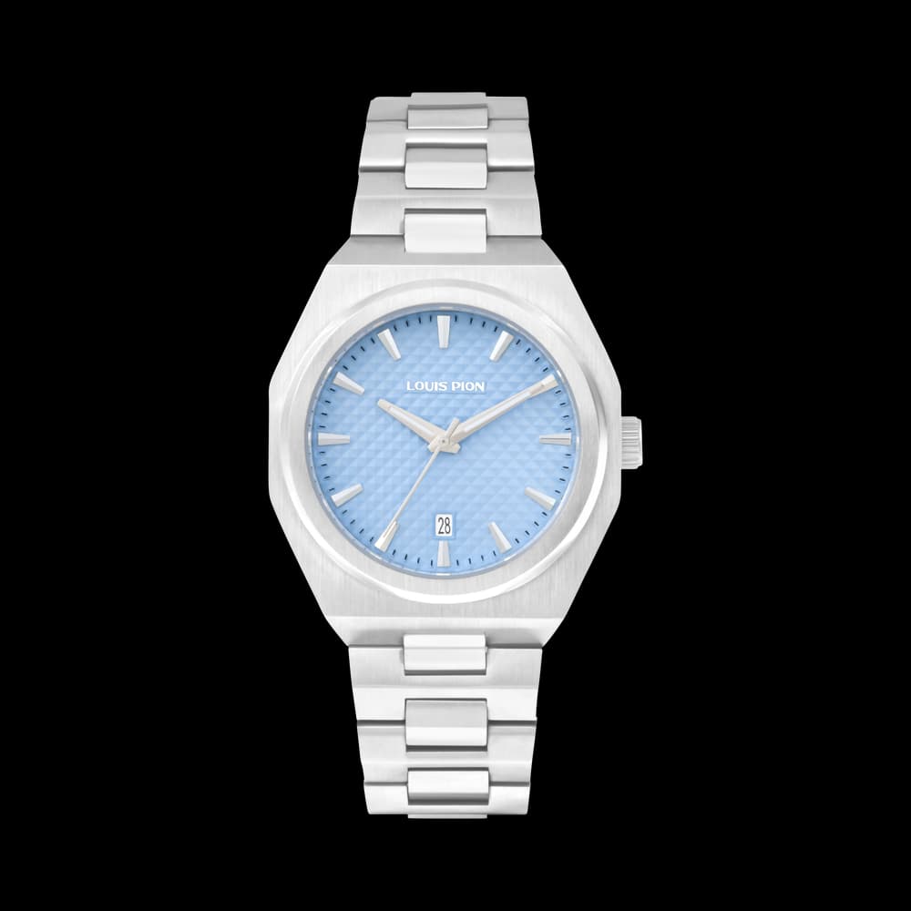 Louis Pion Montre quartz Homme Eric Bleu clair