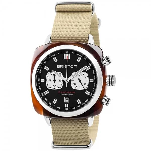 Briston Montre Briston Clubmaster Sport Acétate Bracelet Nato Kaki