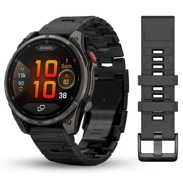 Garmin Montre Garmin Fenix 8 Pro 47mm AMOLED Sapphire Titane Bracelet Titane DLC