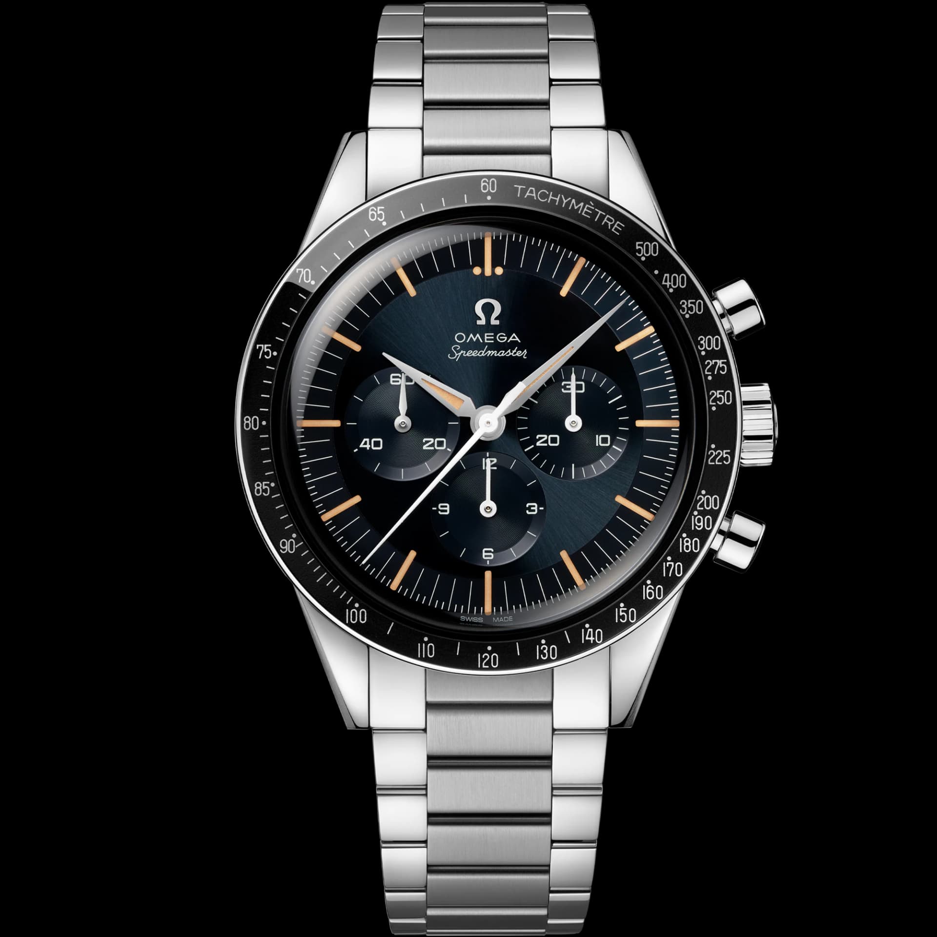 Omega Speedmaster 39,7 mm — cadran gris-bleu