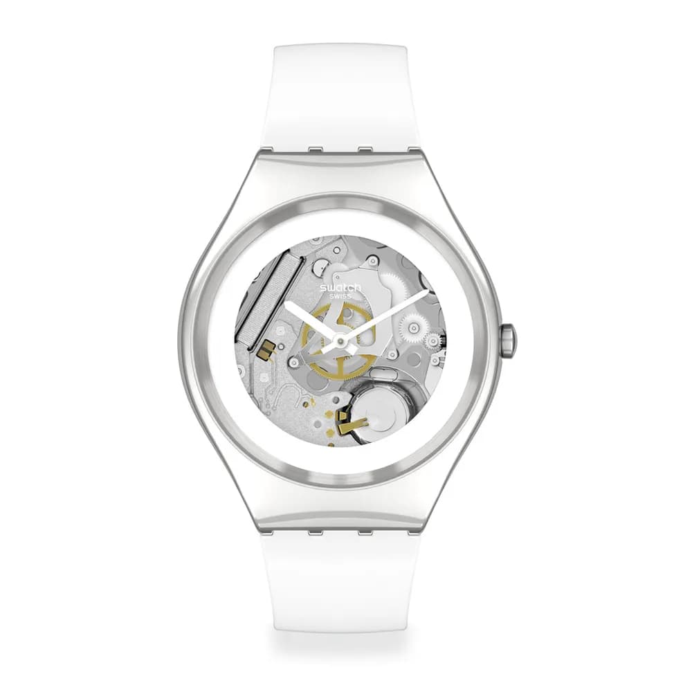 Swatch Montre quartz Mixte Skin irony Blanc