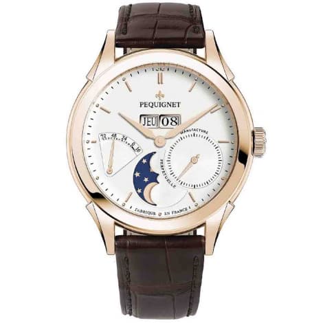 Pequignet Montre Pequignet Royale Origine Or Rose Automatique Cadran Blanc - 9011538-AM
