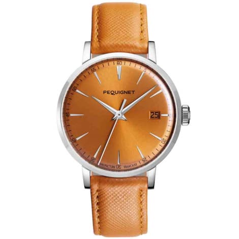 Pequignet Montre Pequignet Manufacture Attitude Automatique Cadran orange soleillé - 9060403