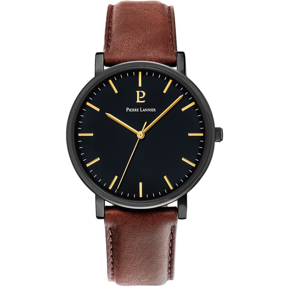 Pierre Lannier Montre Pierre Lannier Collection Essential en Cuir Marron