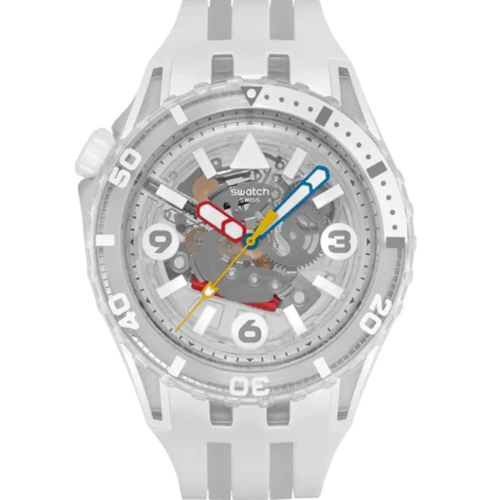 Swatch Montre Swatch Collection Scubaqua en Silicone Blanc