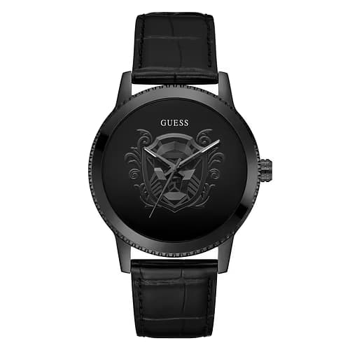 Guess Montre Homme GUESS en Cuir Noir Etanche
