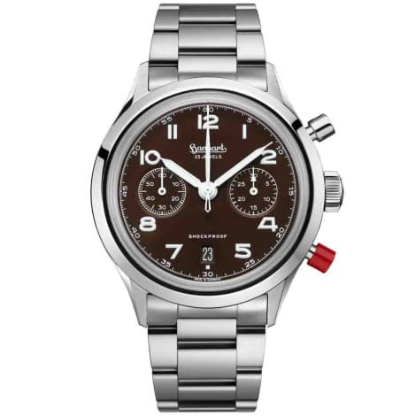 Hanhart Montre Hanhart 417 ES Mocha Flyback Steve Mc. Mécanique diamètre 42 mm- H721L.282-6428