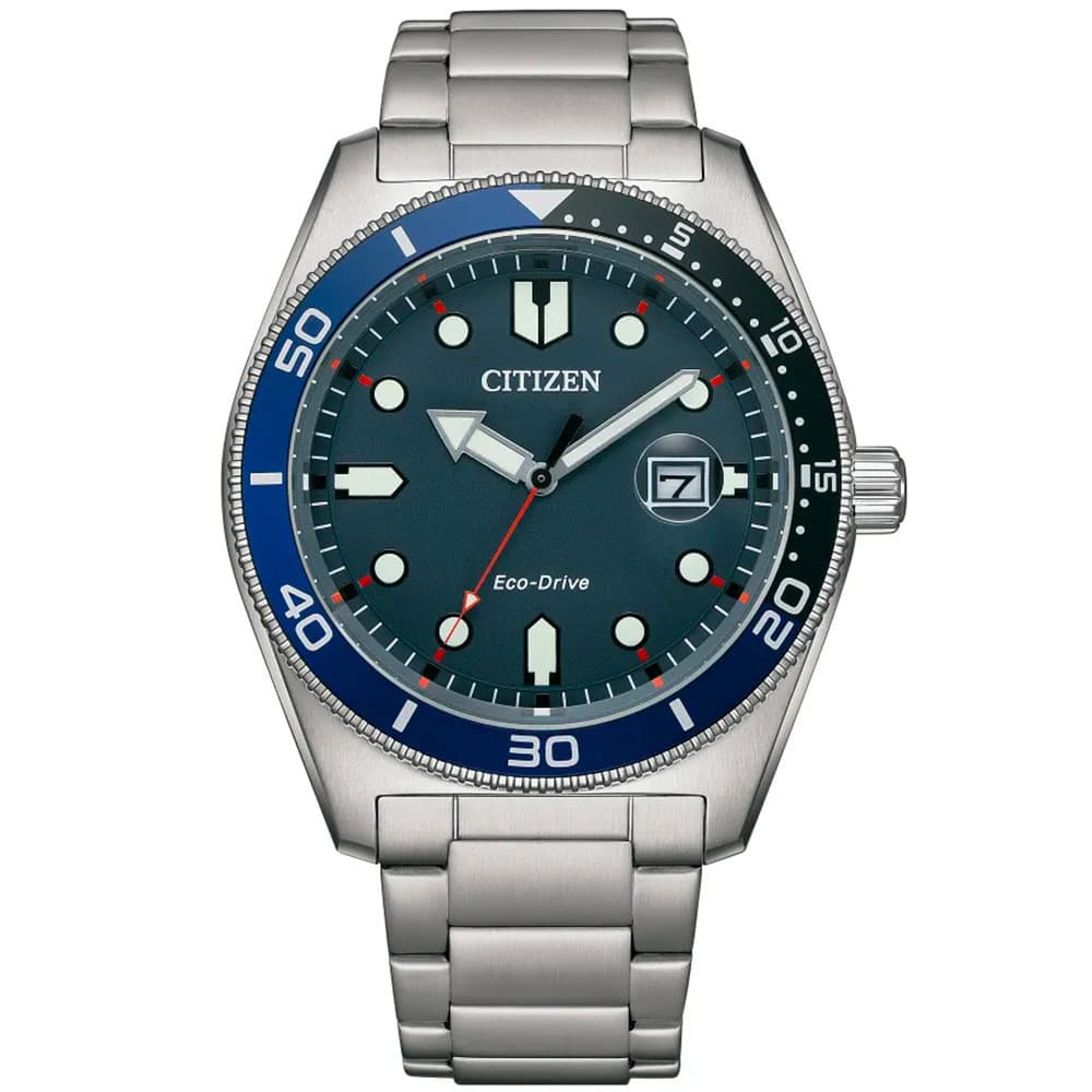 Citizen Montre Solaire Citizen Collection Marine Sporty en Acier Argenté
