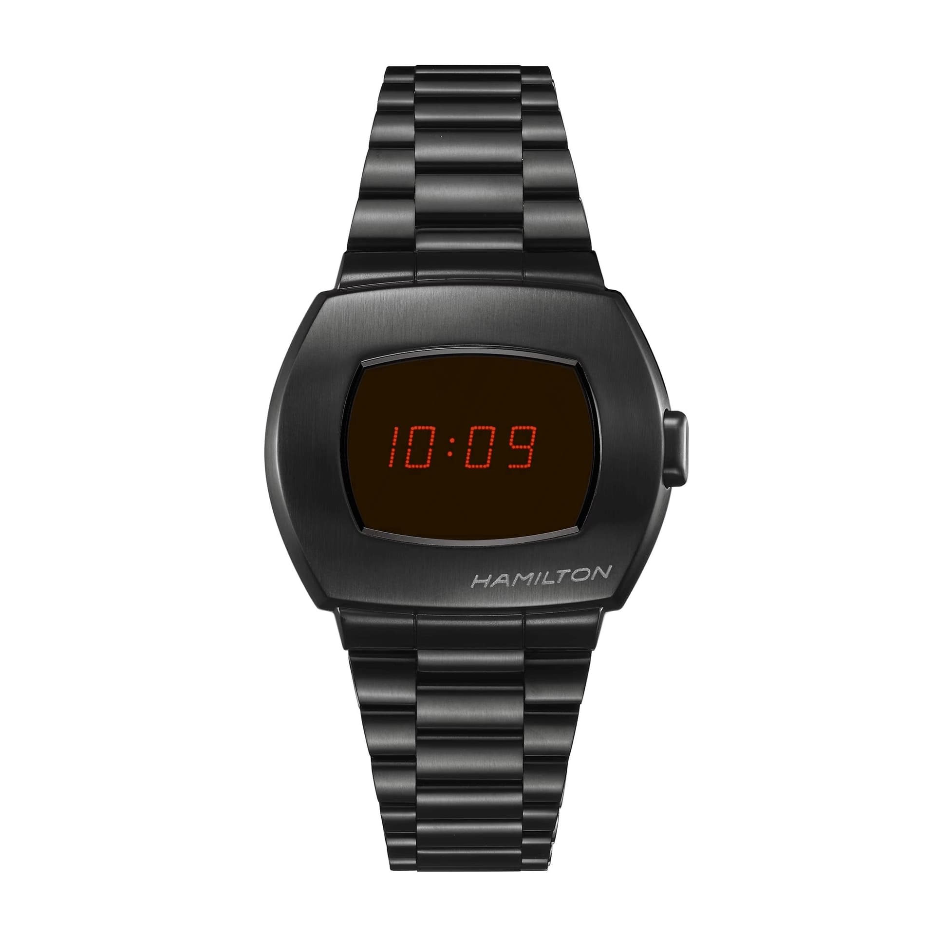 Hamilton Montre Hamilton American Classic PSR Digital Quartz Cadran Noir Bracelet Acier 41 mm x 35 mm