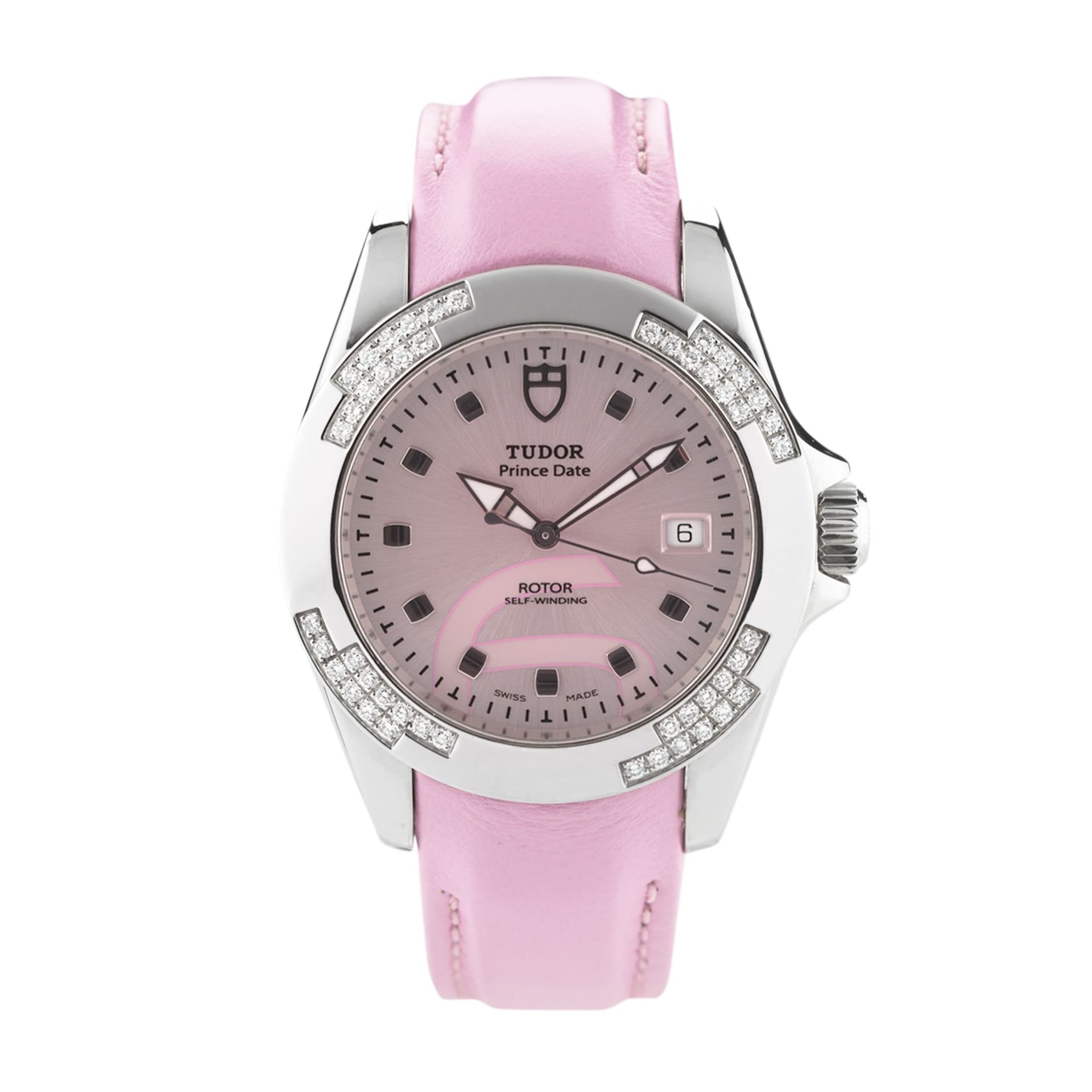 Tudor Prince Date Diamants — cadran rose