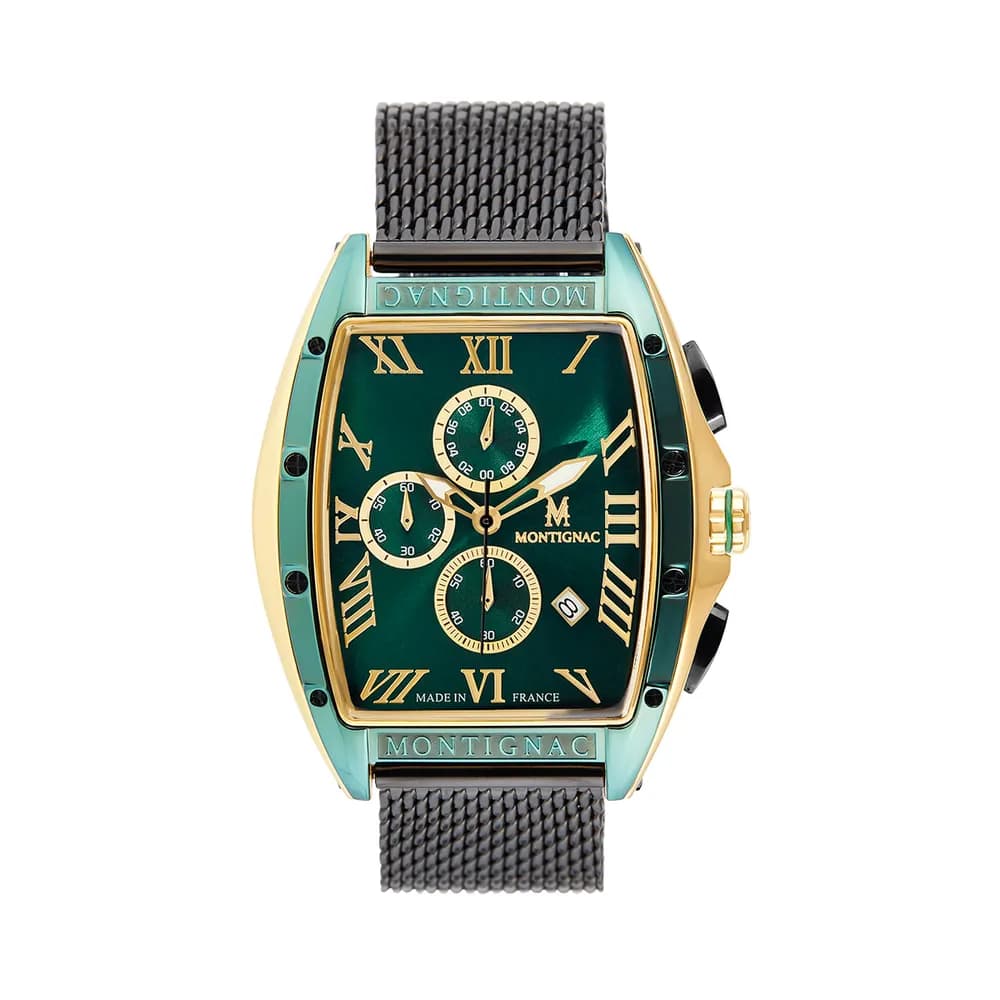 Montignac Montre quartz Homme Tonneau Vert