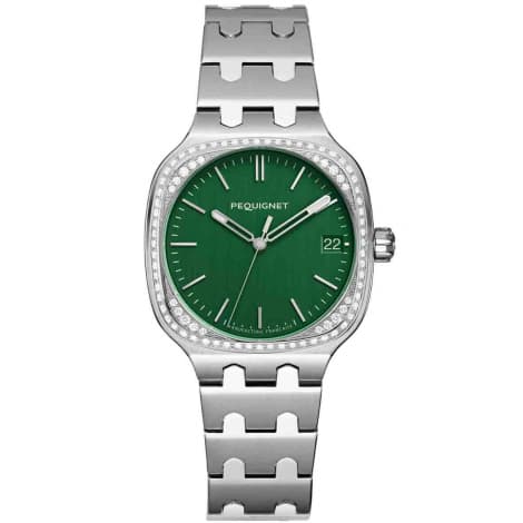 Pequignet Montre Pequignet Manufacture Concorde 76 Diamants - 36mm Automatique Cadran Vert - 9046499/1
