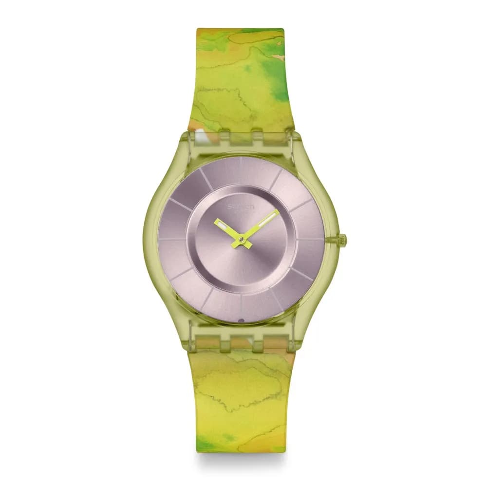 Swatch Painted Paradise — cadran beige