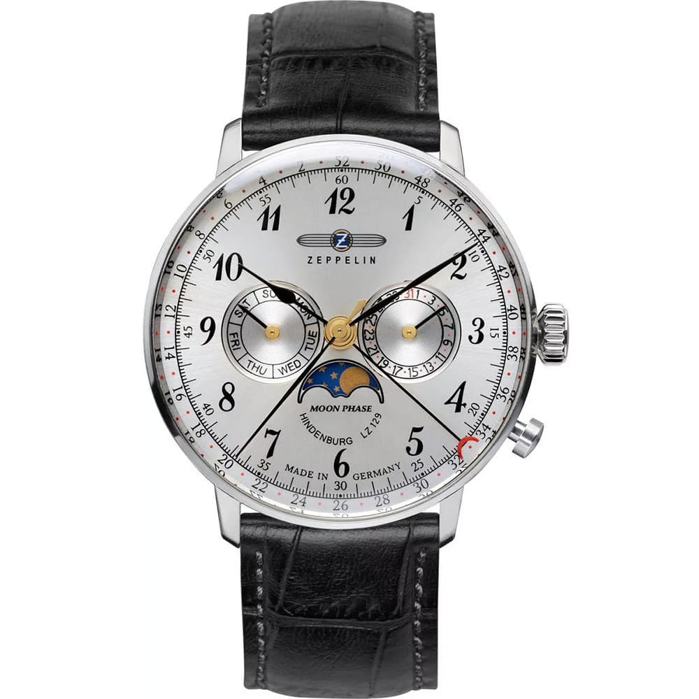 Zeppelin Montre Zeppelin Collection Hindenburg en Cuir Noir