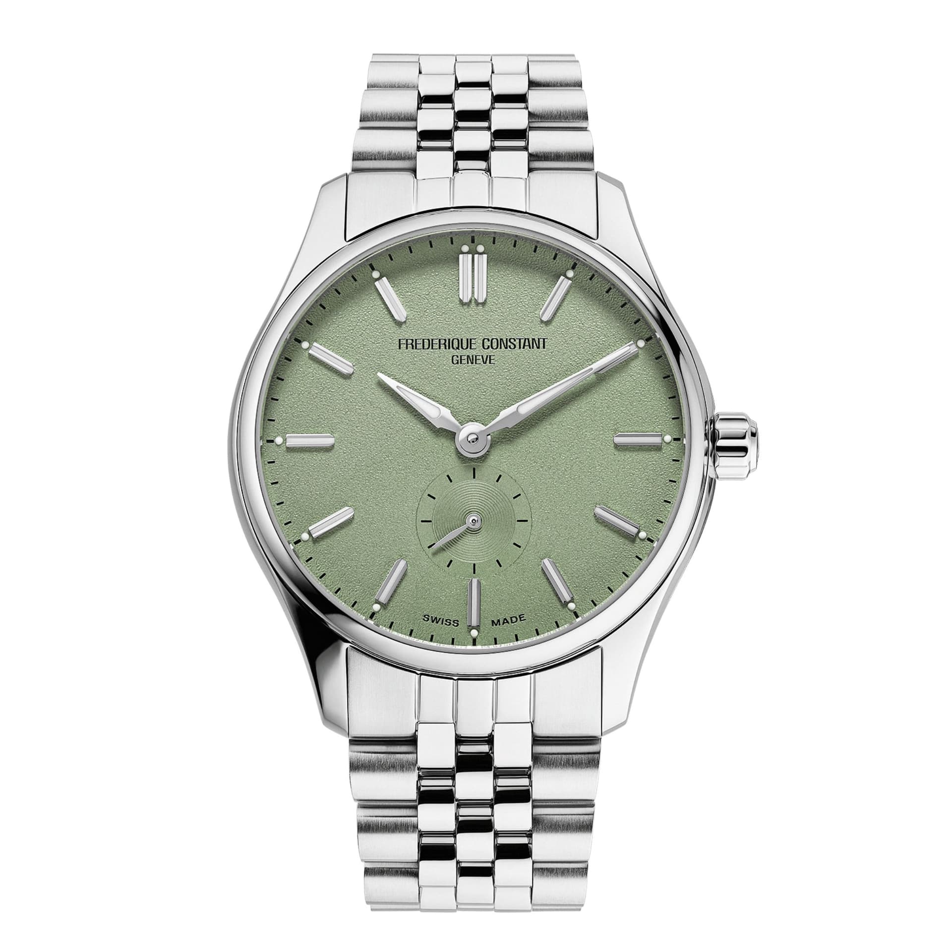 Frédérique Constant Montre Frédérique Constant Classics Index Small Seconds Automatic cadran vert bracelet acier 39 mm