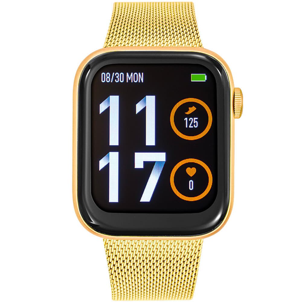 Tekday Montre Connectée Tekday en Acier et PVD Doré