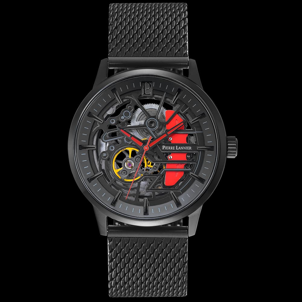 Pierre Lannier Montre automatique Homme Paddock Noir