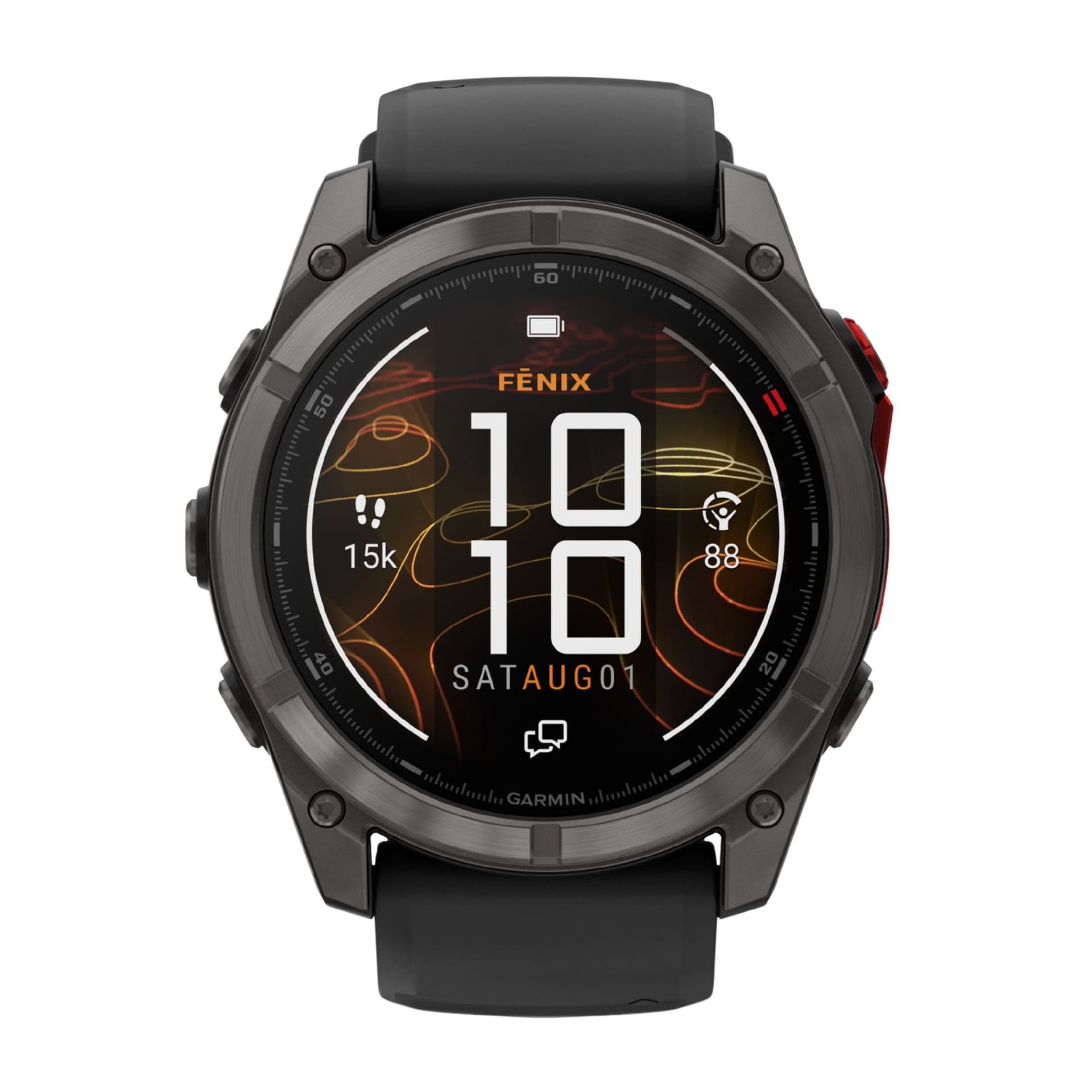 Garmin Montre Garmin Fénix 8 Pro MicroLED Sapphire Titane Carbon Gray DLC bracelet noir et gris 51 mm