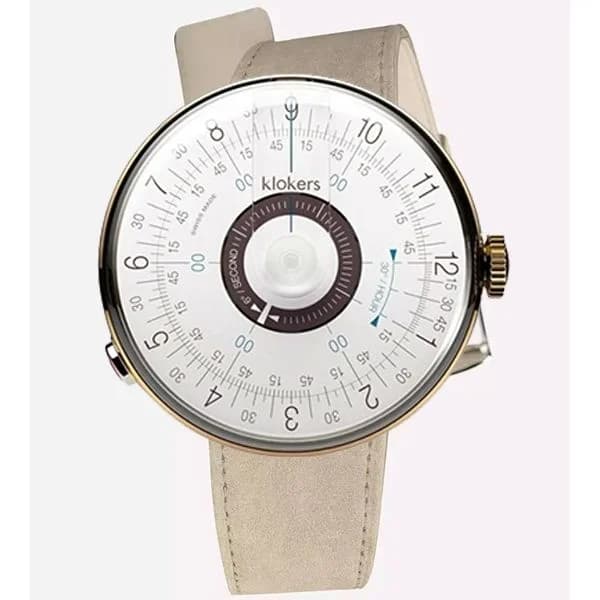 Klokers Montre Klokers KLOK-08 Bracelet Alcantara Beige