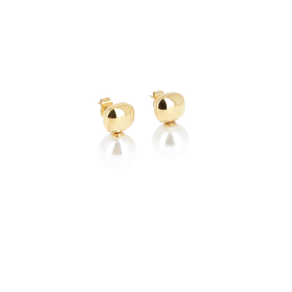 Zag Bijoux Pendantes Femme Perle Doré