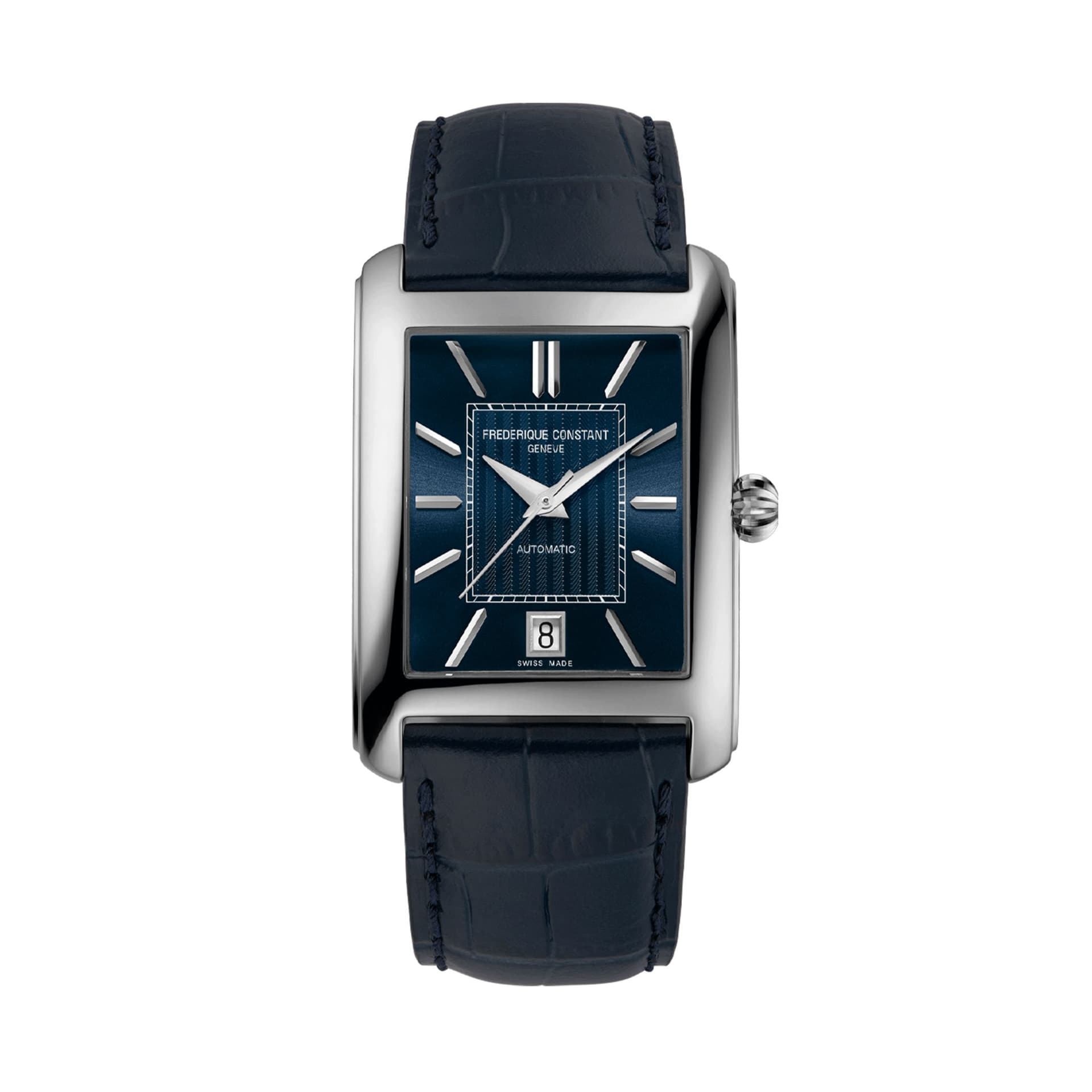 Frédérique Constant Montre Frédérique Constant Classics Carrée Automatic cadran bleu bracelet cuir 30 x 33 mm