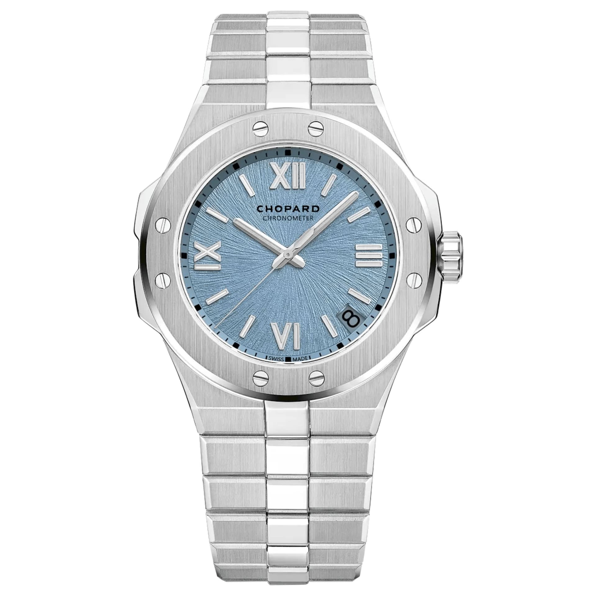 Chopard Montre Chopard Alpine Eagle 41 automatique cadran bleu glacier bracelet acier 41 mm