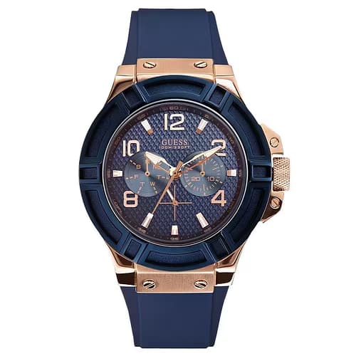 Guess Montre Homme GUESS en Silicone Bleu Etanche