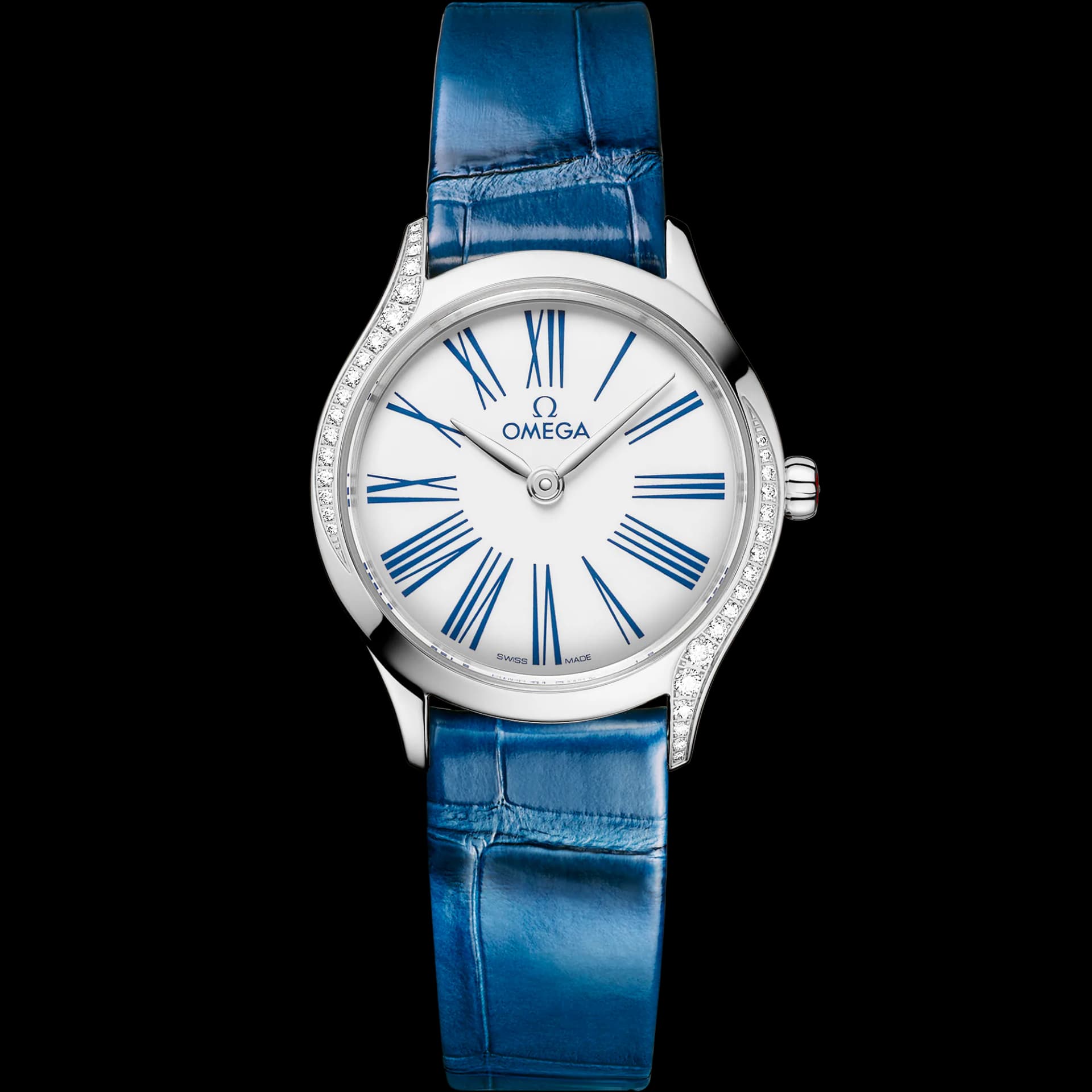 Omega De Ville 26 mm, acier sur alligator