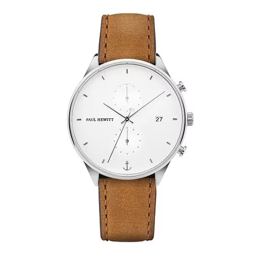Paul Hewitt Montre PAUL HEWITT en Cuir Marron Etanche