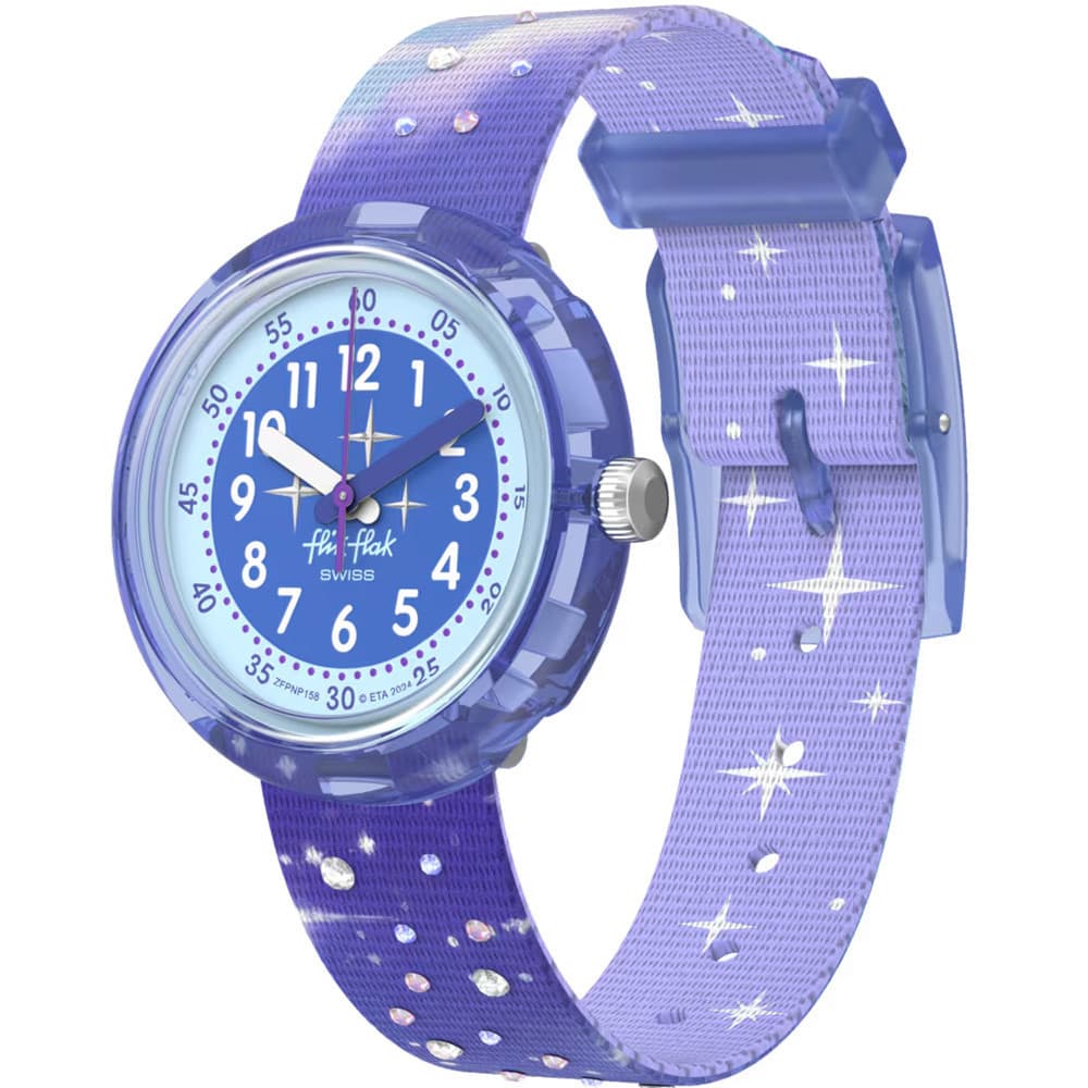 Flik Flak Montre Flik Flak Collection Mystic Clouds en Biosource Violet