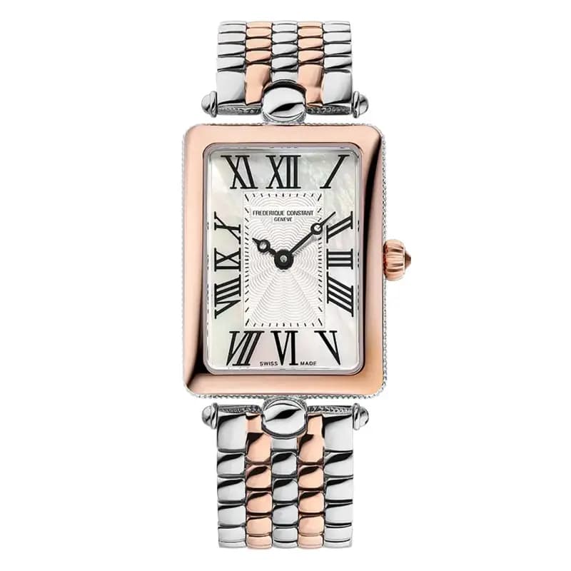 Frédérique Constant Montre Frederique Constant Classics Art Déco Carrée FC-200MPW2AC2B 28 mm Quartz Cadran Argenté