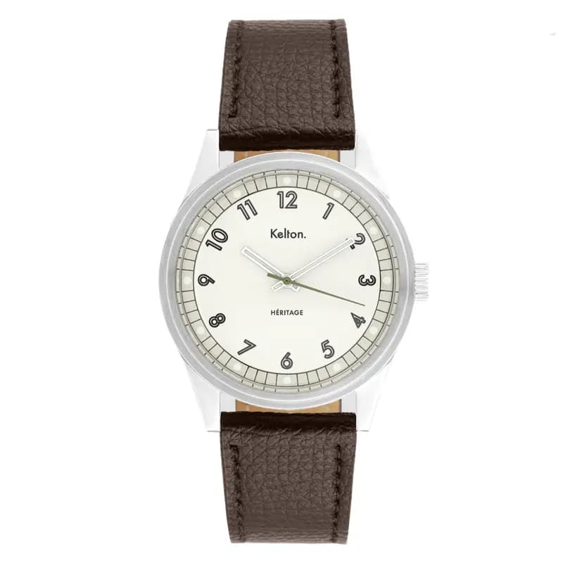 Kelton Montre Héritage Blanche Epsom marron 9126822