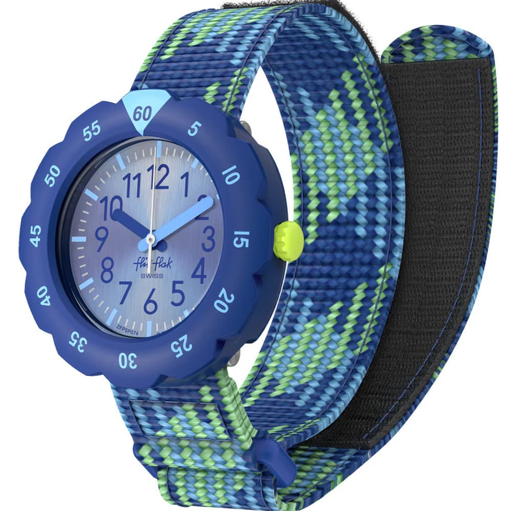 Flik Flak Montre Flik Flak Collection Loop in Blue en Biosource Bleu