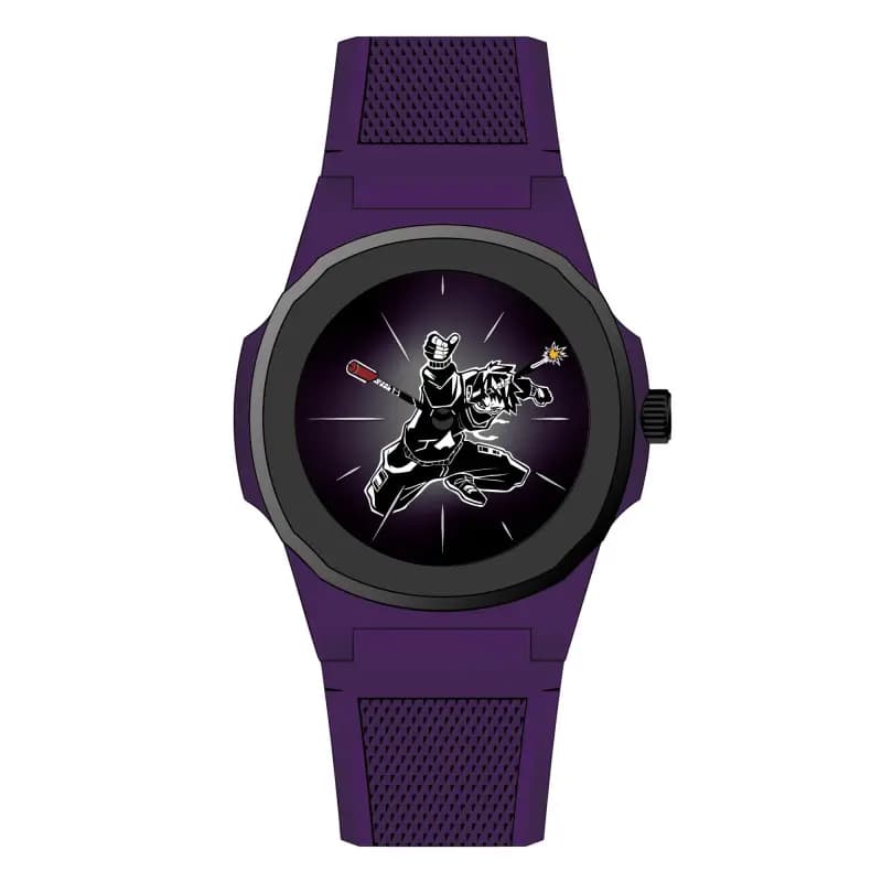 Black Corner Montre Black Dynamite Black Corner x Anka - Violet, Gris & Noir