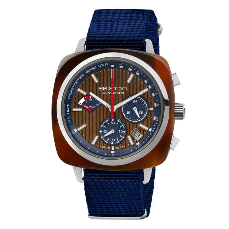 Briston Montre Clubmaster Regatta Chrono Date Bois de Noyer 241542.SA.T.15W
