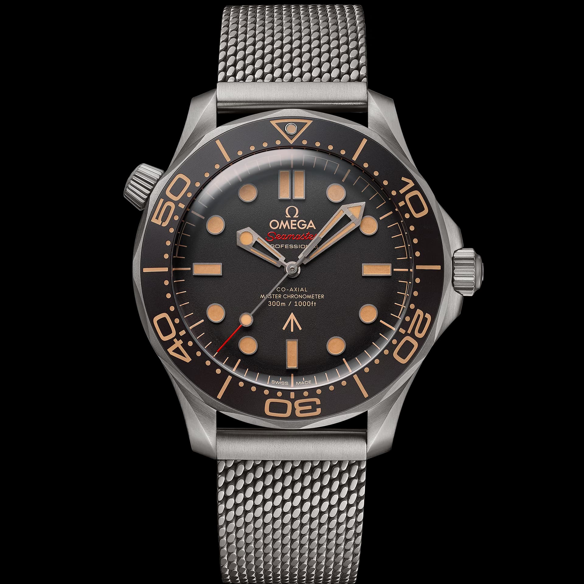 Omega Seamaster Titane — cadran marron