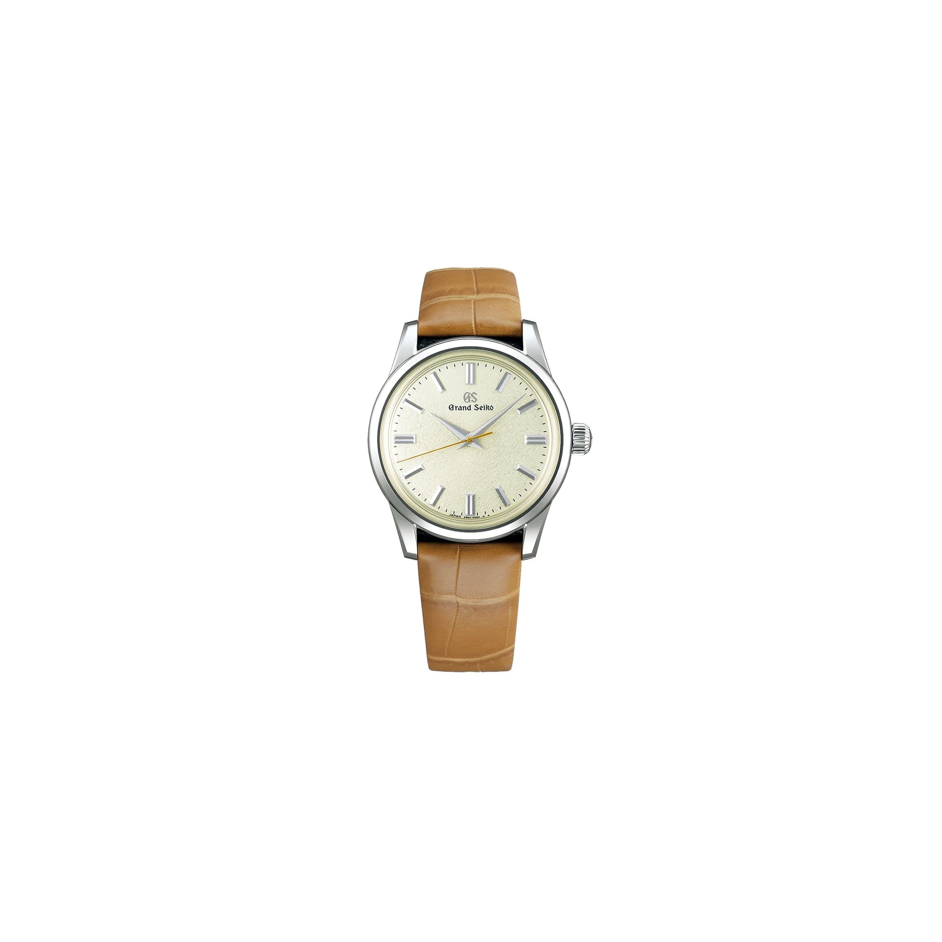 Grand Seiko Montre Grand Seiko Elegance Flow of Seasons "Bantō" mécanique cadran champagne bracelet cuir 37,3 mm