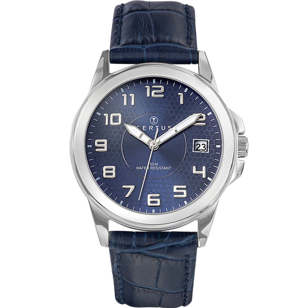 Certus Montre Certus en Cuir Bleu