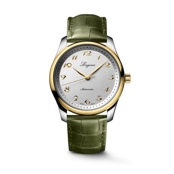 Longines Montre Longines Master Collection 40mm Cadran Argent Bracelet Alligator Vert