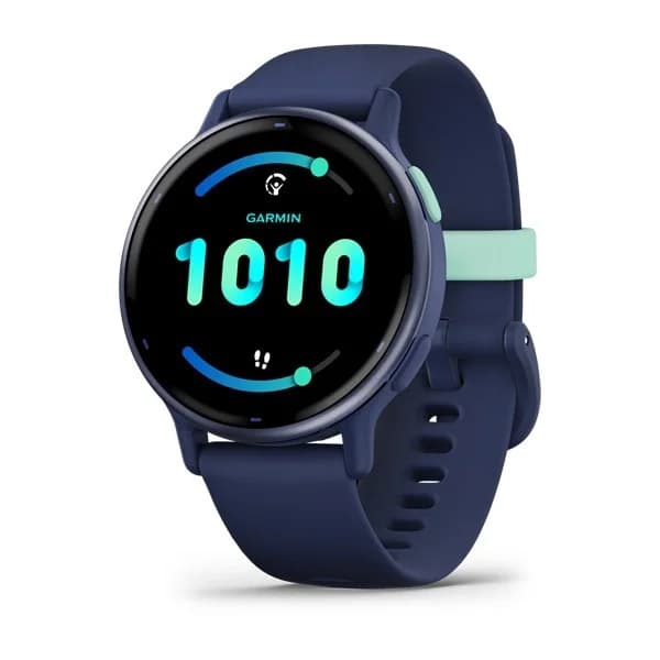Garmin Montre Garmin Vivoactive 5 Boitier Bleu Marine Lunette Aluminium Metallic Blue Gold