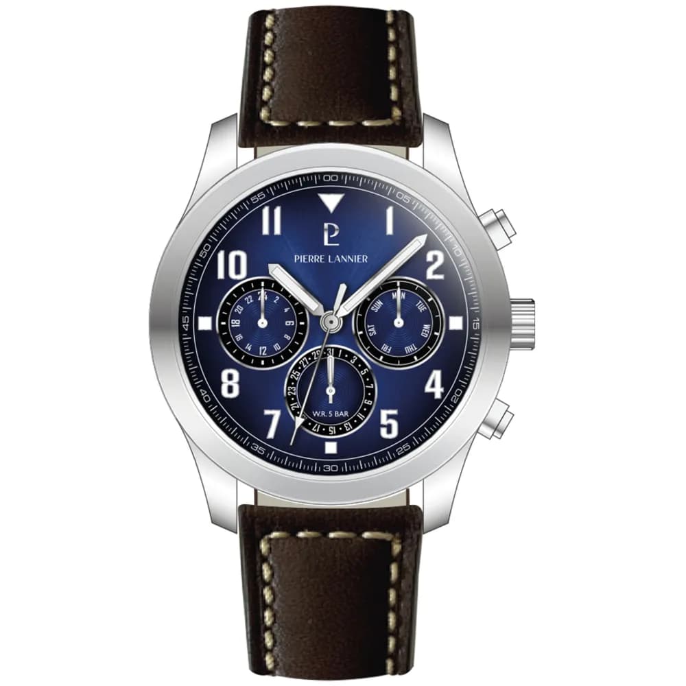 Pierre Lannier Montre quartz Homme Aviateur Bleu foncé