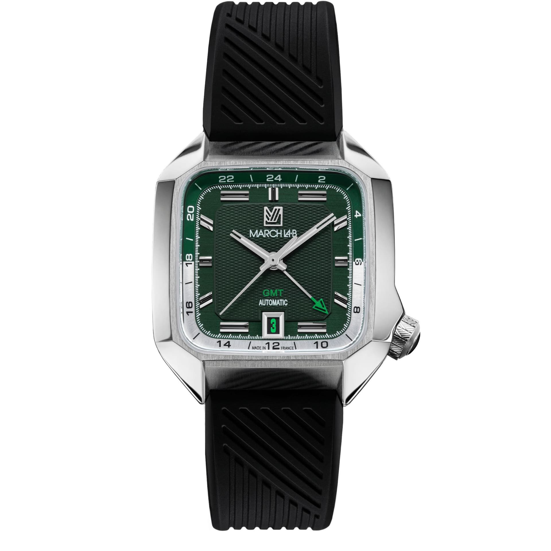 March LA.B Montre March LA.B AM2 GMT Automatique Grall bracelet silicone 39 mm