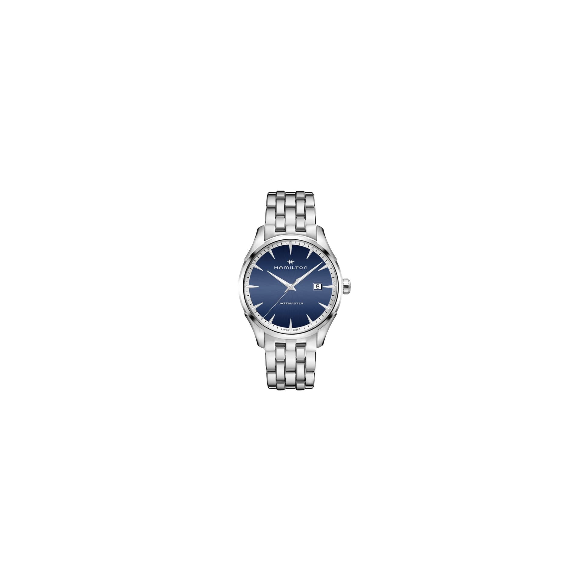 Hamilton Montre Hamilton Jazzmaster cadran bleu bracelet acier 40 mm