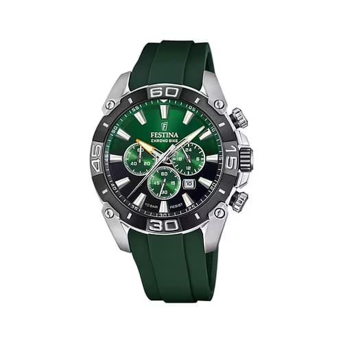 Festina Montre Homme FESTINA CHRONOBIKE en Silicone Vert Etanche