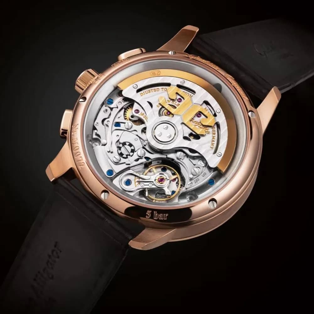 Glashütte Original Senator Chronograph Panorama Date Or rose