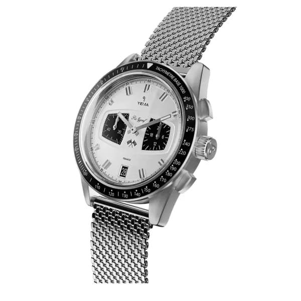 Yema Montre Yema Rallygraf Meca-quartz II Panda Bracelet Acier