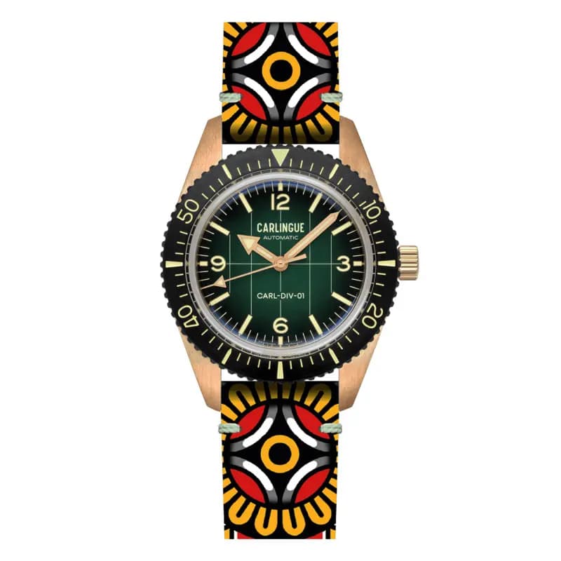 Carlingue Montre Diver 01 Bronze Mandala Tattoo