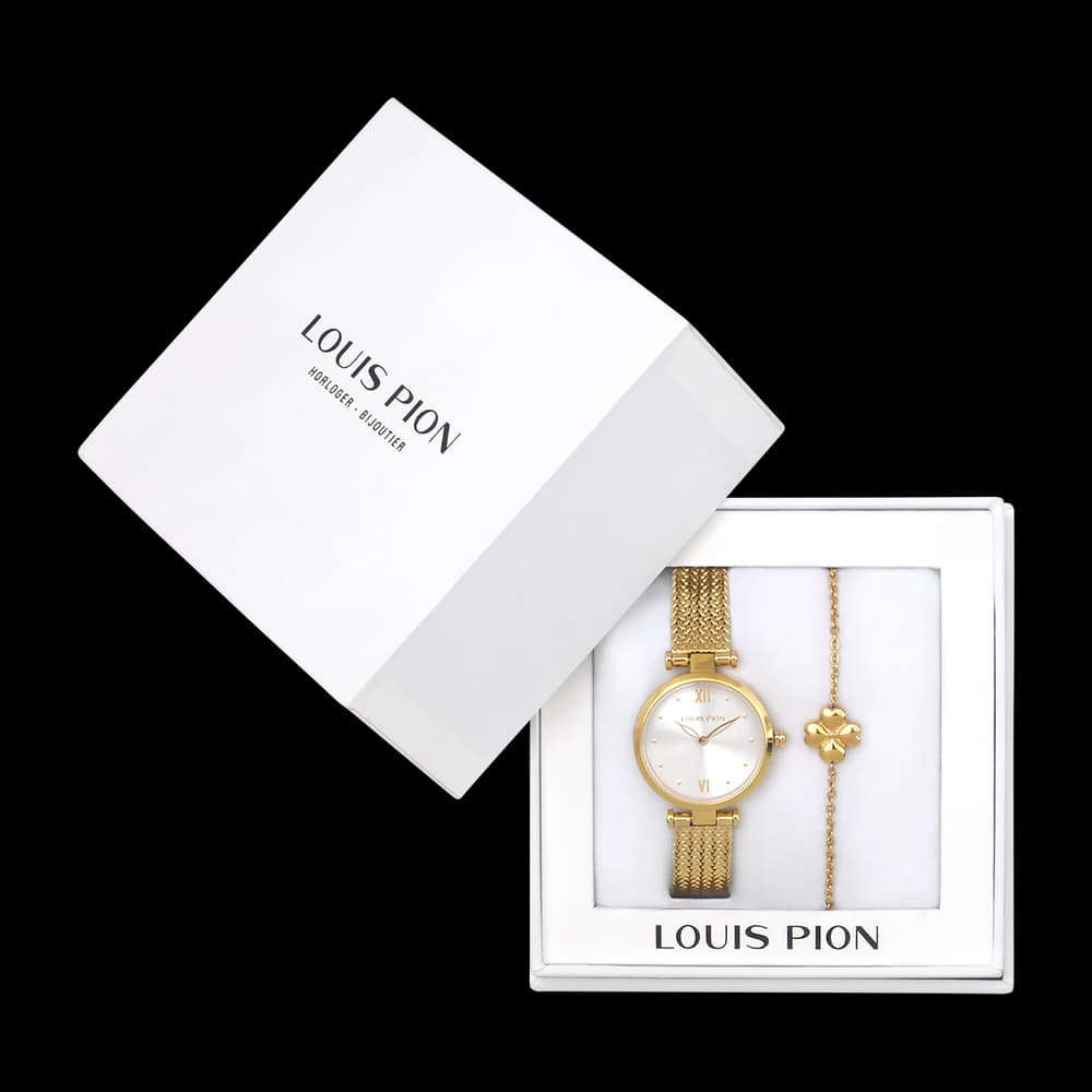 Louis Pion Montre quartz Femme Flore Blanc