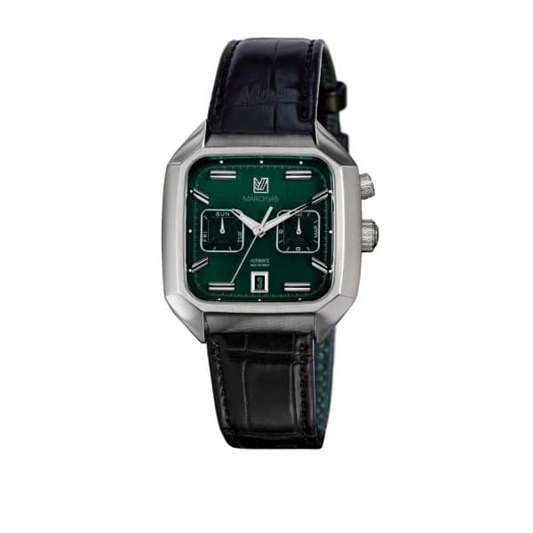 March LA.B Montre March LA.B AM2 Calendar Automatique Cadran Grall Alligator Noir