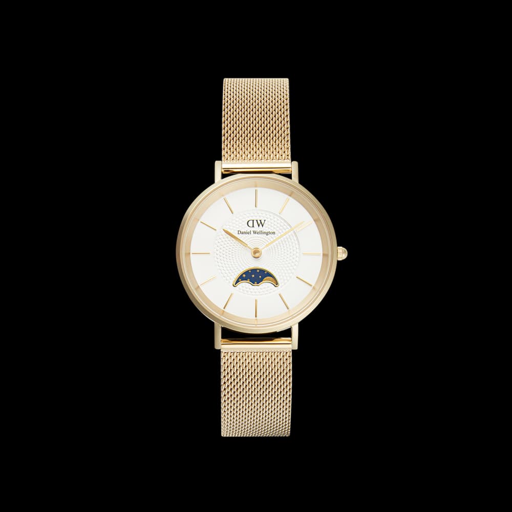 Daniel Wellington Montre quartz Femme Petite moonphase Blanc